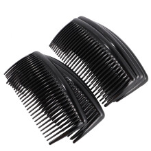 Pieptene lateral din plastic, 27 de dinți, 24 de bucăți, negru