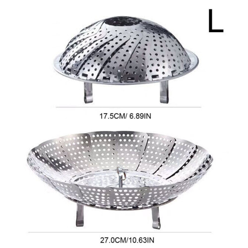 Stainless Steel Steaming Basket Foldable Vegetable Steamer