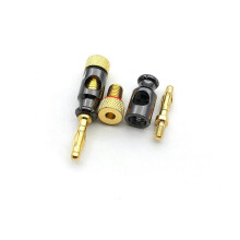Conector banană pentru difuzor placat cu aur de 4 mm, 20 buc.