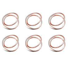 Rond de serviette en métal pour mariage et dîner