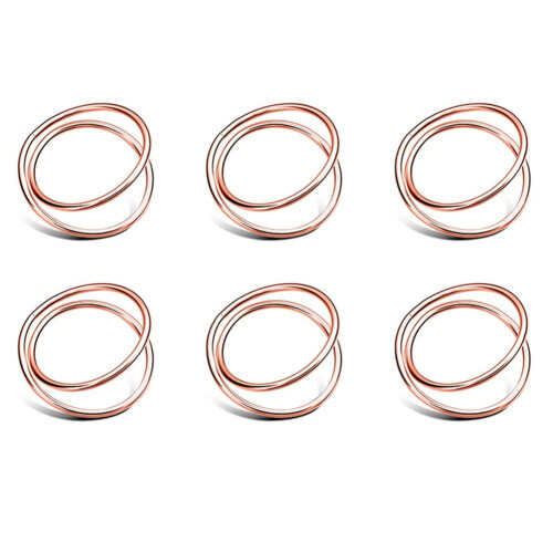 Rond de serviette en métal pour mariage et dîner