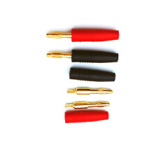 Kopparbanankontakt 4mm silikonisolerad 100 st