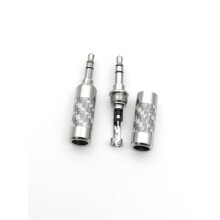 Conector de fișă de 3,5 mm din fibră de carbon placat cu cupru și rodiu