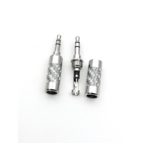 Kopparrodiumpläterad kolfiber 3,5 mm kontaktdon