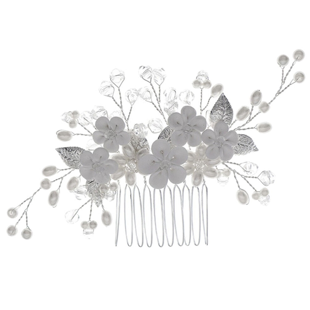 Bridal headwear pearl hair comb for bridesmaid
