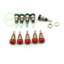 Terminal banană cupru 2mm 2 culori 100 buc
