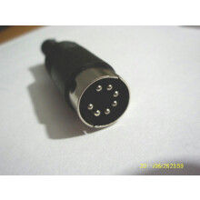 Conector DIN cu 7 pini și mâner din plastic, negru, 50 buc.