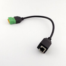 Cablu adaptor terminal AV RJ45femă la 8 pini2buc25cm