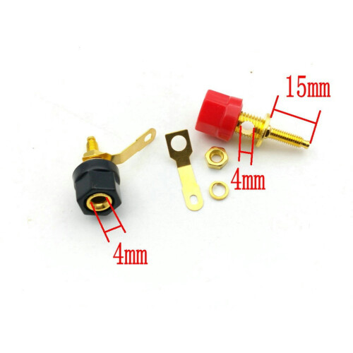 Høyttalerstolper for 4 mm bananplugger 4 stk