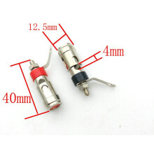 Kopparförstärkarterminaler för ljud, 4 mm stolpe, 50 st