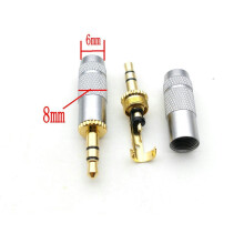 Conector de reparare stereo mascul de 3,5 mm, 20 buc.