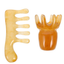 Set de piepteni de masaj din jad vindecător pentru păr și scalp