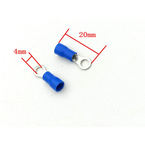 Mässingsisolerade ringkrympterminaler 1000 st