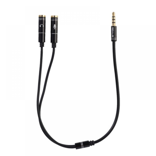 Prettyui 3,5 mm headsetadapterkabel 30 cm Y-splitter