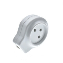 Ansamblu de cablare de alimentare industrială cu 3 pini, alb, 16A, 250V