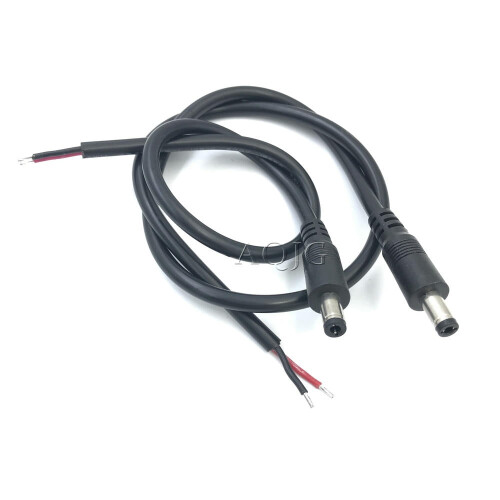 DC 5.5x2.1-kontaktskabel 10A för LED-remsa 0.5m