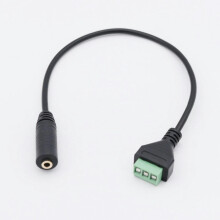Conector balun AV TRS mamă de 3,5 mm la 3 pini, 1 buc.