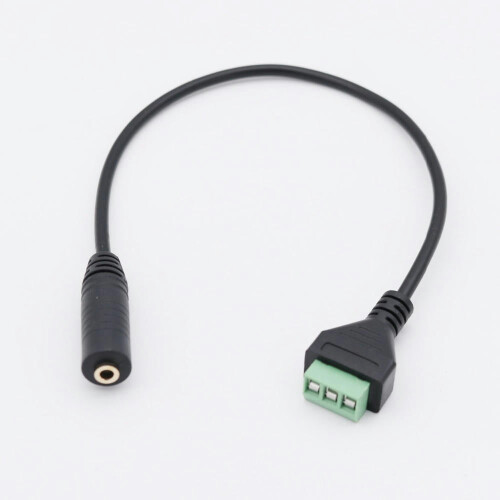 Conector balun AV TRS mamă de 3,5 mm la 3 pini, 1 buc.