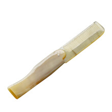 Pieptene pliabil de buzunar din corn de bou pentru păr și barbă 1 buc.