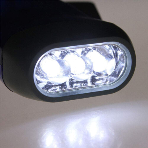 Hand Crank Flashlight 3 LED 5 Pack Transparent 1
