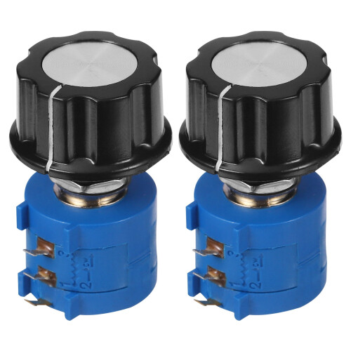 Drehpotentiometer-Set mit Drahtwicklung, 2 Stück, 1K102L mit A03