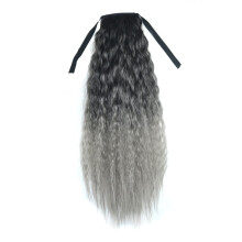 Clip para extensiones de cabello con cinta degradada, onduladas y rizadas, para coleta.
