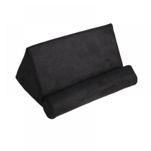 Pernă pentru tabletă, suport din microfibră de pluș pentru canapea, negru