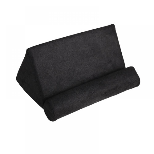 Pernă pentru tabletă, suport din microfibră de pluș pentru canapea, negru
