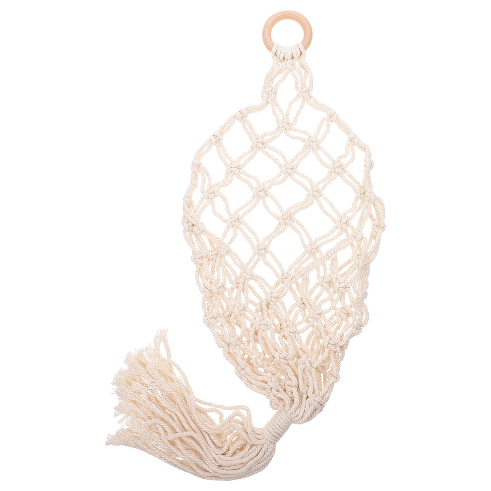 Macrame fruit hammock kitchen storage set