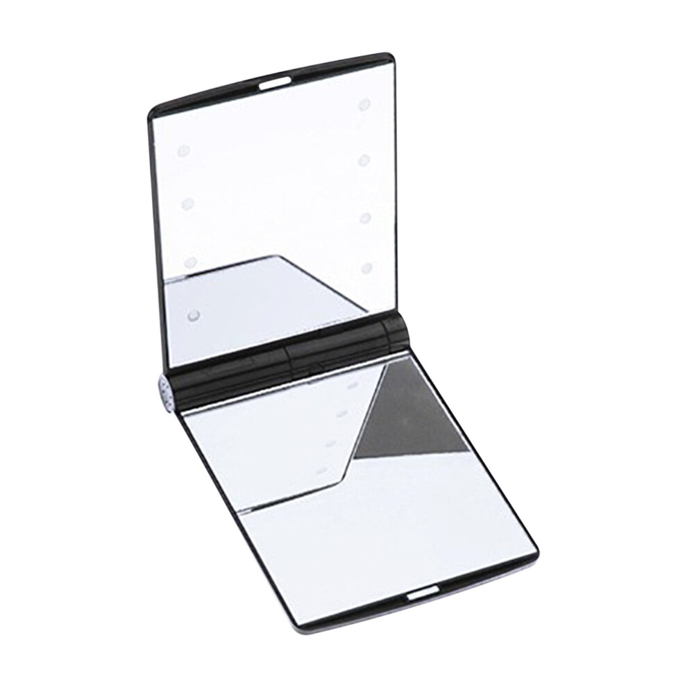 LED Makeup Mirror for Girls with 8 Lights Foldable Portable