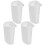 Gobelets suspendus pour chariot de beauté, blancs, lot de 4 1