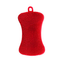 Brosse à vaisselle souple avec chiffon de nettoyage épais