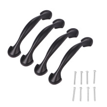 Mânere negre pentru mobilier în stil american, 4 buc.