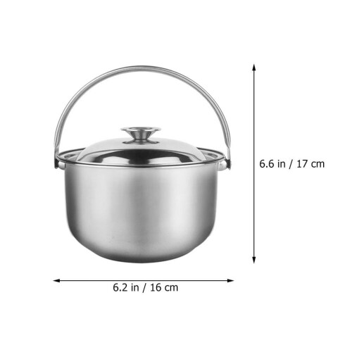 Kochtopf aus Edelstahl mit Dampfkorb 1