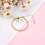 Messing-Strass-Kettenarmband, goldfarben, 18 cm 5
