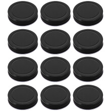 Tapas de hojalata para tarros Mason, negras, 16 unidades