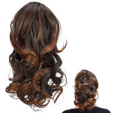 Extensión de coleta rizada con pinza para mujer