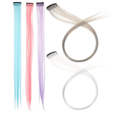 Extensiones de cabello liso con clip (15 piezas)