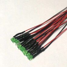 LED-Leuchten, einzeln vorverdrahtet, 3 mm, 50 Stück