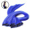 Extension per capelli sintetiche blu con clip, 10 pezzi 1