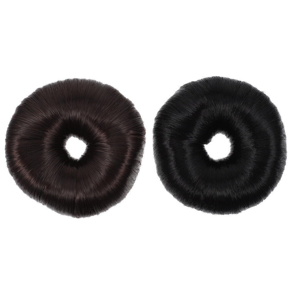 Bridal hair bun donut rings 2 pcs