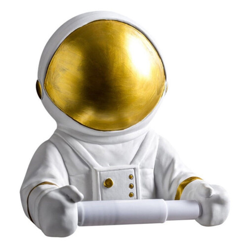 Astronaut WC-paperiteline seinälle, kultainen
