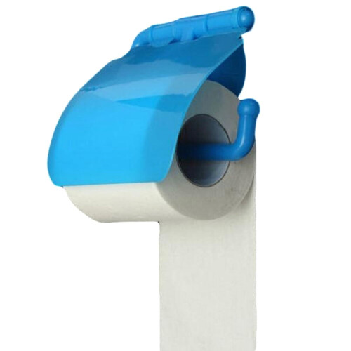 Blauwe toiletpapierhouder voor thuis