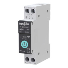 TONGOU WIFI Circuit Breaker 63A DIN Rail for Home Wireless Remote Control By APP Black