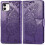 iPhone11 pung-etui lilla PU-læder folio med 5