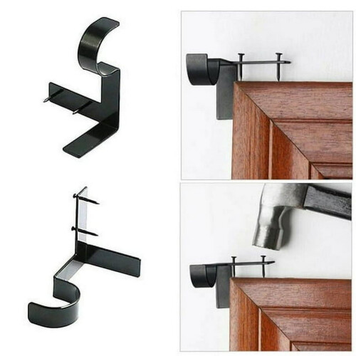 Curtain Rod Brackets Fast Fit No Drill 2-4 pcs 1
