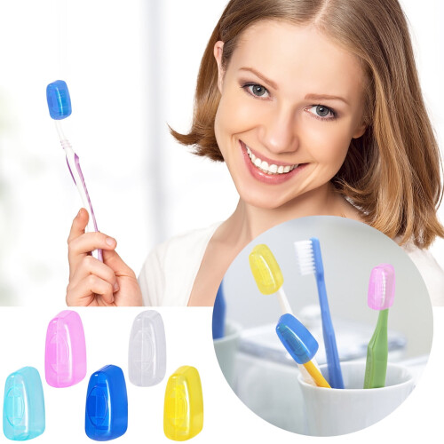 Toothbrush Head Cover Silicone Travel Cap 5 Pack 1