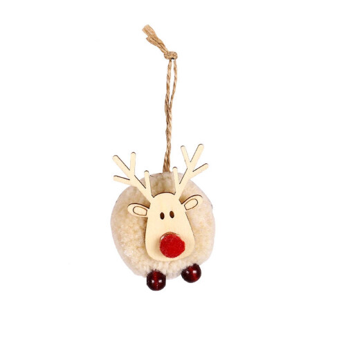 Rendierornament, gebreide bal van lamswol, 1 stuk