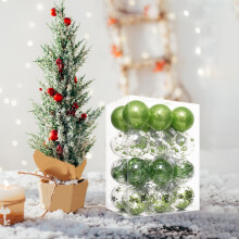 Bolas de Natal transparentes em PET da Kayannuo, 6 cm, 24 unidades