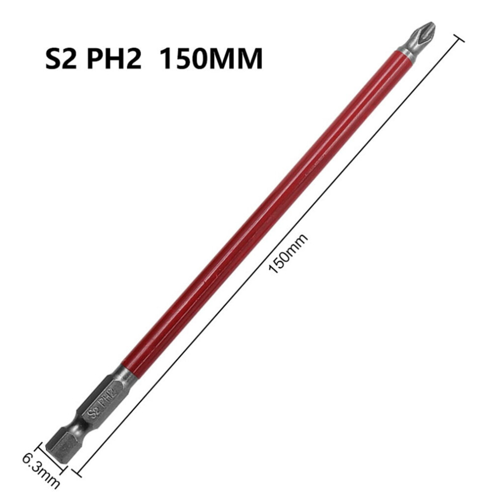 Hex Shank Magnetic Anti-Slip Screwdriver Bits Ph2 25-150Mm 9107258859129